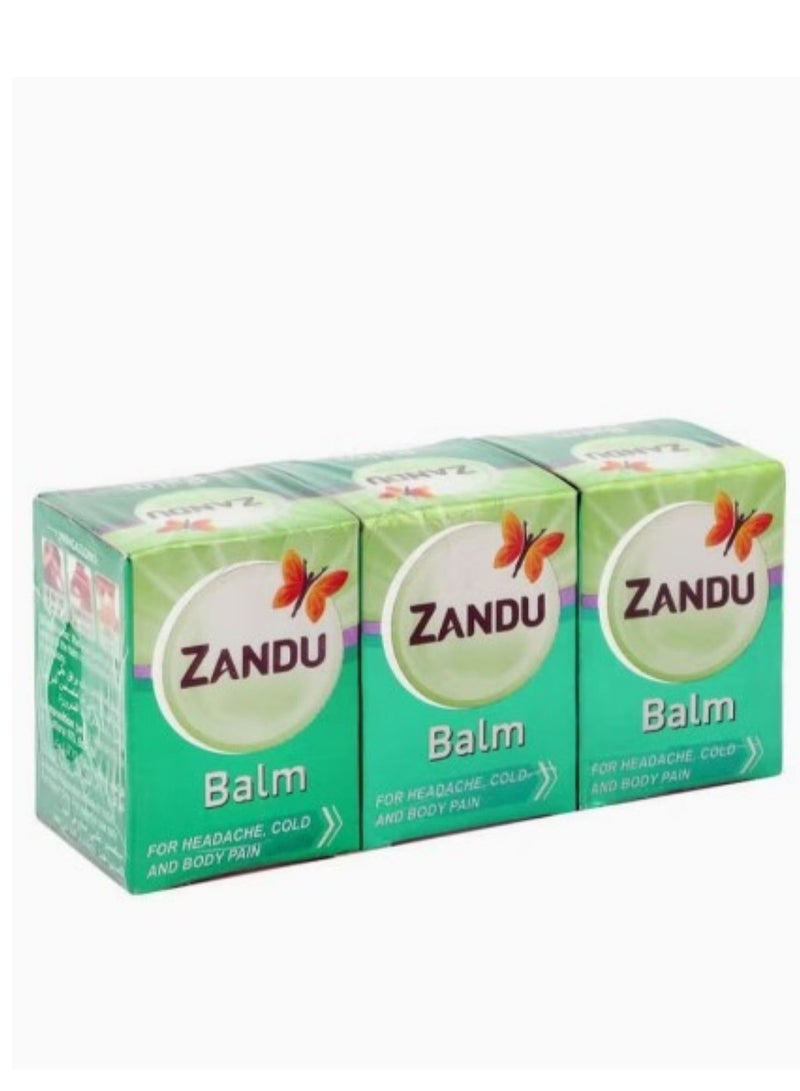 Zandu Pack Of 3 Balm For Headache Cold and Body Pain 25ML - Image 1
